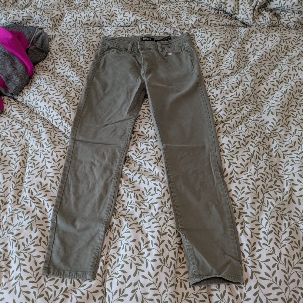 Buffalo David Bitton Khaki Slim Fit Trousers